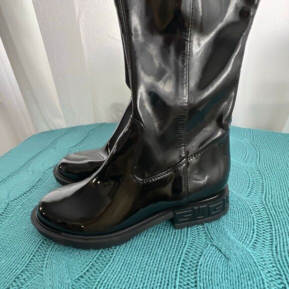 Guess Patent Leather Raniele Over-the-Knee Boots Black Size 5.5 NWOT - Picture 5 of 12